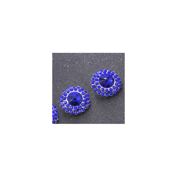 BLINGKNAPP  Bl/Slv 24mm